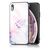 NALIA Custodia Rigida compatibile con iPhone X / XS, Marmo Disegno Cover in 9H Vetro Temperato & Silicone Bumper, Protettiva Hard-Case Resistente Copertura Antiurto Sottile Pink...