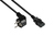kabelmeister® Netzkabel Schutzkontakt-Stecker Typ E+F (CEE 7/7, gewinkelt) an C13 (gerade), schwarz,
