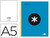 Cuaderno Espiral Liderpapel A5 Micro Antartik Tapa Forrada 120 H 100G Liso con Bandas 6 Taladros Color Azul