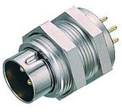 Einbaustecker, 4-polig, THT, Schraubverriegelung, gerade, 09 0081 20 04