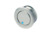 Drucktaster, 1-polig, silber, beleuchtet (blau), 0,125 A/48 V, Einbau-Ø 19 mm, I