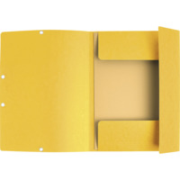 Sammelmappen mit Gummizug und 3 Klappen, Colorspan-Karton 400g/m2, für DIN A4 - Gelb