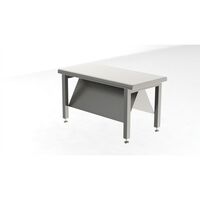 Stainless steel bench with shoe rack