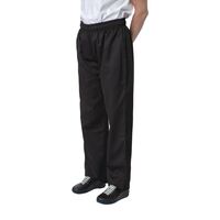 Nisbets Essentials Chef Trousers - Single Back Pocket - Lightweight - Black - XL