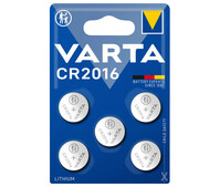 Batterie Knopfzelle CR2016 *Varta* 5-Pack