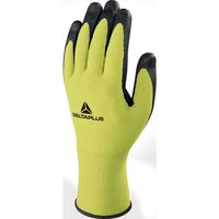Fluorescent yellow nitrile foam coated gloves - Pack of 12 pairs