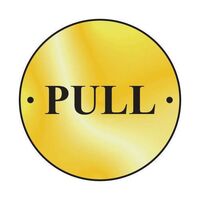 Pull door sign