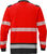 High Vis T-Shirt Langarm Kl.3 7724 THV Warnschutz-rot/schwarz - Rückansicht