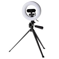 Full HD Webcam, Ring Light & Tripod Kit