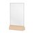 Table and Counter Display / Menu Card Holder / Menu Card Holder "Beech" in standard paper sizes | acrylic / wood A5 standard oval