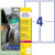 Ultra-Resistente Folien-Etiketten, A4, 99,1 x 139 mm, 10 Bogen/40 Etiketten, weiß