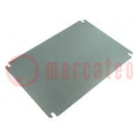 Mounting plate; steel; W: 238mm; L: 338mm; Thk: 1.5mm; Plating: zinc