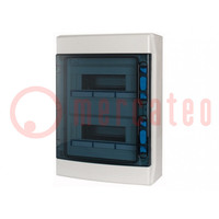 Enclosure: for modular components; IP65; white; No.of mod: 24
