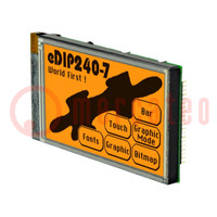 Display: LCD; graphical; 240x128; FSTN Positive; black; 113x70mm
