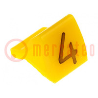 Markers; Marking: 4; 1.7÷3.5mm; H: 7mm; A: 6mm; -30÷100°C; leaded