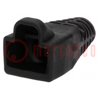 Stekker omhulsels RJ45; 6mm; zwart