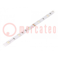 LED tape; RGB; 5060; 12V; LED/m: 60; 10mm; white PCB; 120°; 14.4W/m