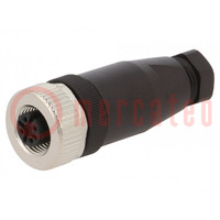 Connector: M12; plug; PIN: 5; female; A code-DeviceNet / CANopen