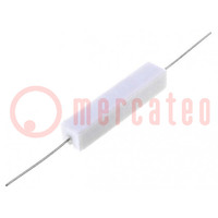 Resistor: wire-wound; cement; THT; 330mΩ; 10W; ±5%; 10x9x49mm