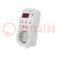 Módulo: regulador; digital; temperatura; Temp: -10÷45°C; IP30; 16A