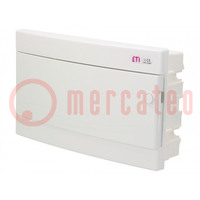 Enclosure: for modular components; IP40; plaster embedded; white