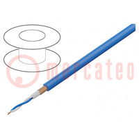 Wire: microphone cable; 2x0.22mm2; blue; OFC; -15÷70°C; PVC