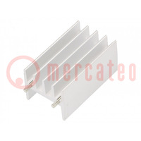 Heatsink: extruded; TO220; natural; L: 16mm; W: 18.3mm; H: 32mm; raw