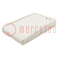 RFID reader; 5V; USB; antenna,buzzer; 92x146x29mm; beige; 13.56MHz
