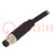 Connector: M8; male; PIN: 5; straight; plug; 1.5A; IP67; 30V; 1m; PVC