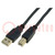 Kabel; USB 2.0; USB A-Stecker,USB B-Stecker; vergoldet; 3m; PVC