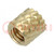Threaded insert; brass; without coating; M5; L: 5.9mm; Øout: 7mm