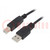 Cable; USB 2.0; USB A plug,USB B plug; nickel plated; 0.91m