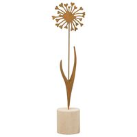 Blume Tôle - metall/Holz - 14,5x7,7x51 cm