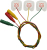 EKG-Elektrode für Pädiatrie und Neonatologie, Spezial-Hydrogel, hautfreundlich, 3-farbig/Tüte, Durchmesser 22 mm, 4mm Bananensteckerkupplung, 50 cm