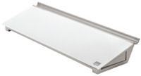 Glas Desktop-Memoboard, Glas/Aluminium, 460 x 140 x 60 mm, weiß