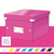 Archivbox Click & Store WOW Klein, Graukarton, pink