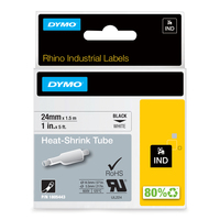 DYMO IND Heat-Shrink Tube Labels - 24mm x 1,5m