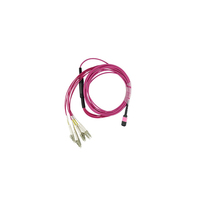 BlueOptics SFP5141FU5MKB Glasvezel kabel 5 m MPO 4x LC OM4 Roze