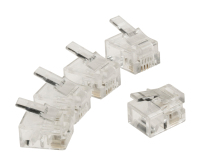Valueline RJ11, 10 pcs kabel-connector Transparant