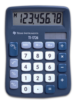 Texas Instruments TI-1726 Taschenrechner Tasche Einfacher Taschenrechner Blau