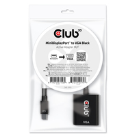 CLUB3D CAC-2113 câble vidéo et adaptateur 0,228 m Mini Displayport VGA Noir