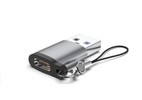 Microconnect USB3.0ACFB-KEY adattatore per inversione del genere dei cavi USB C USB A Nero, Argento