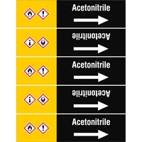 Brady ISO20560PM-135X175-ACETONITRILE selbstklebendes Etikett Rechteck Dauerhaft Mehrfarbig