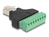 DeLOCK 66471 tussenstuk voor kabels RJ45 Terminal block-8 pin Zwart, Groen