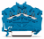 Wago 2002-6404 morsettiera Blu