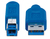 Manhattan SuperSpeed USB-B Anschlusskabel, USB 3.0, Typ A-Stecker - Typ B-Stecker, 5 Gbit/s, 2 m, blau