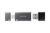 Samsung MUF-64DB USB flash meghajtó 64 GB USB Type-A / USB Type-C 3.2 Gen 1 (3.1 Gen 1) Fekete, Ezüst