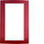 Berker Rahmen mit großem Ausschnitt B.3 Alu, rot/polarweiß