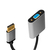 LogiLink CDA0109 zmieniacz płci / kabli DisplayPort VGA Czarny, Szary