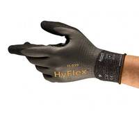 Ansell Schnittschutzhandschuh HyFlex 11-939, Gr. 8, ölabweisend schwarz/grau, Nitril/PU-Voll-Beschichtung, Dyneema® Diam